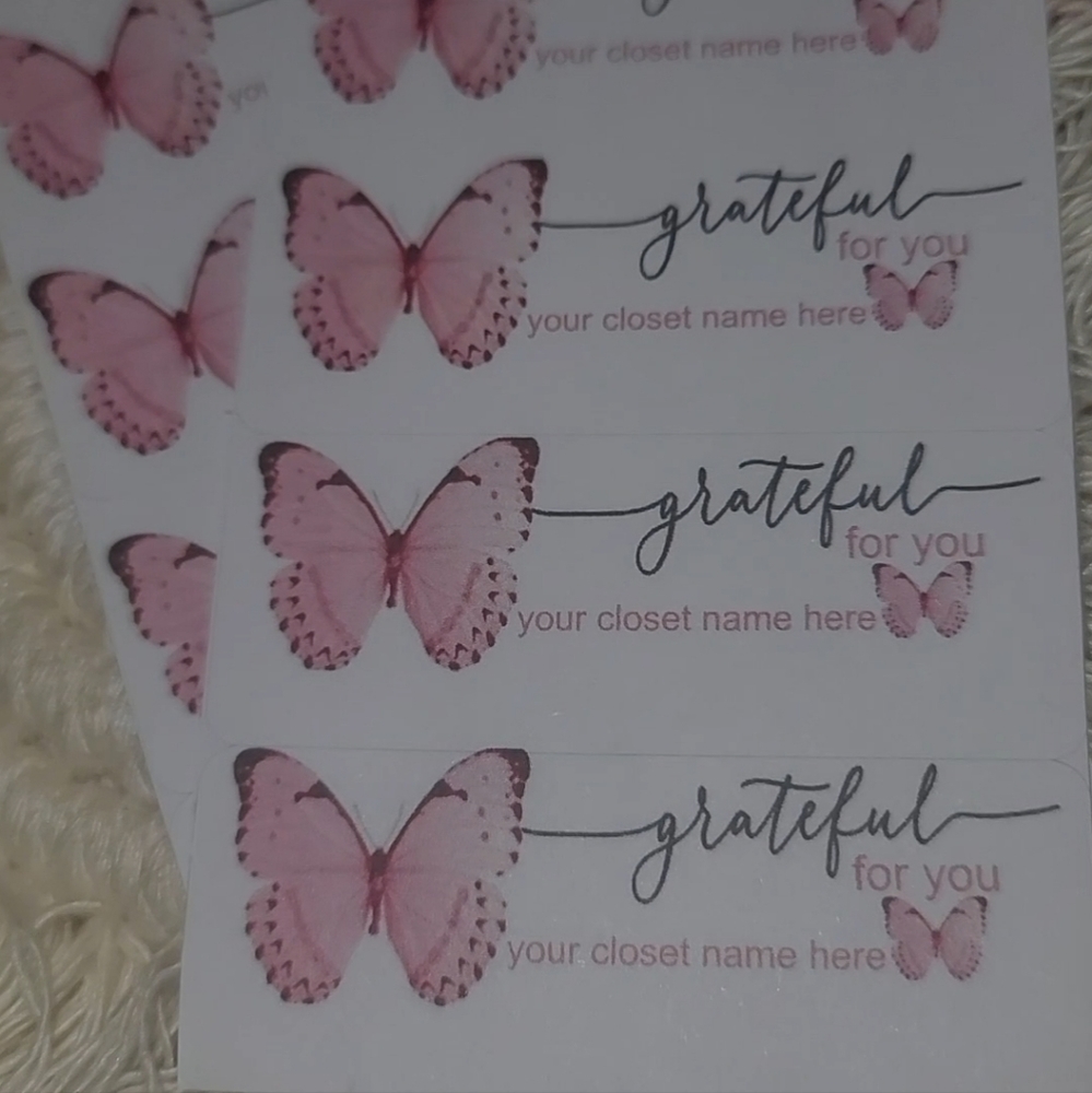 60 Butterfly Grateful name sticker - Picture 3 of 3